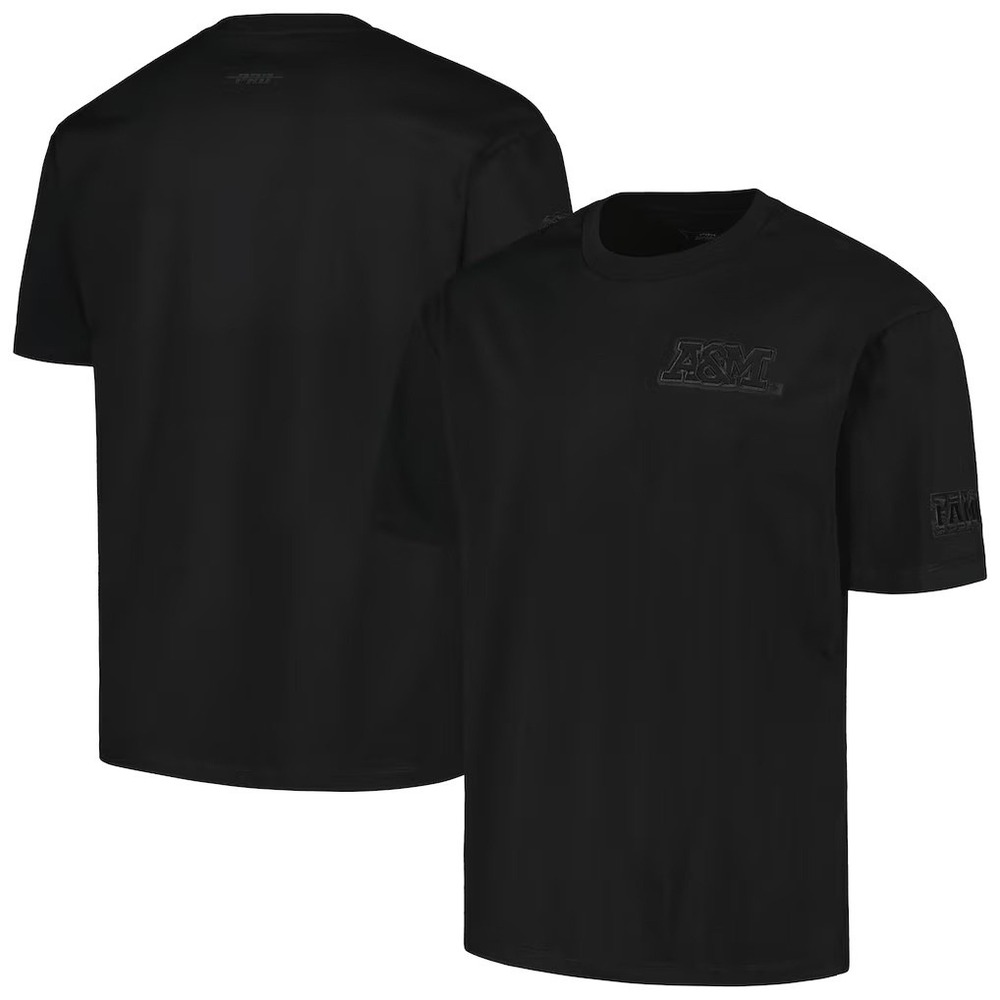 Pro Standard FAMU Florida A&M Rattlers T-Shirt Mens Large Black Tonal Patch NEW